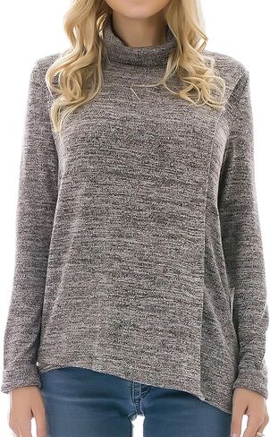 Bearsland Women's Maternity Nursing Tops Long Sleeve Breastfeeding Shirts in Kuwait