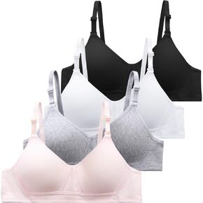 SALIA GIRL Soft Padded Bras for Girls & Teens 12-14, No Wires Cotton Developed Training Bras