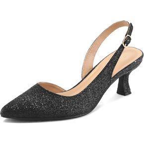 mysoft Women's Pumps Slingback Kitten Heels Pointed Toe Sexy Wedding Party Dress Pump Shoes in Saudi Arabia