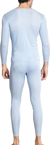 Grenasasilk Men's Silk Long Johns Mulberry Silk Long Underwear V-Neck Breathable Thermal Underwear Sets & Undergarments in Saudi Arabia
