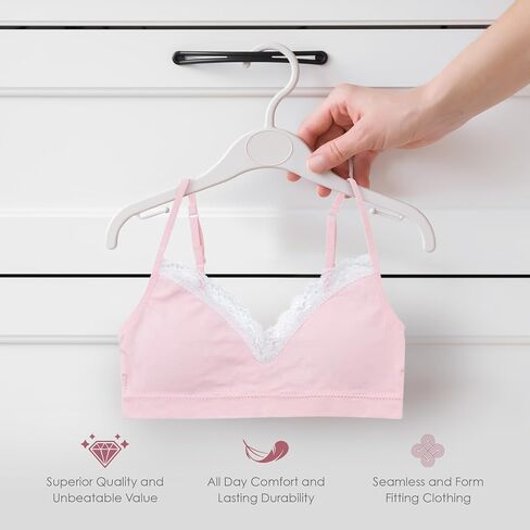 Alyce Intimates Pack of 6 Seamless Girls Bra with Lace Trim & Adjustable Straps in Kuwait