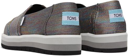 حذاء سهل الارتداء للفتيات من TOMS، منصة Alpargata - للأطفال الصغار والأطفال الكبار in Saudi Arabia