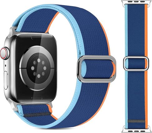 سوار ساعة Greatfine الرياضي متوافق مع سوار ساعة Apple 38 مم 40 مم 41 مم 42 مم 44 مم 45 مم 49 مم، أحزمة ساعة ناعمة قابلة للتمدد للنساء والرجال، حزام من النايلون بحلقة منفردة لسلسلة iWatch 8 7 6 5 4 3 2 SE Ultra in Kuwait