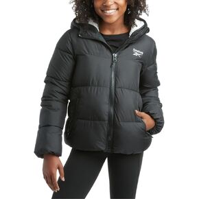 Reebok Girls Winter Jacket - Fleece Lined Heavyweight Quilted Puffer Parka Coat - Ski Jacket for Girls (4-16)