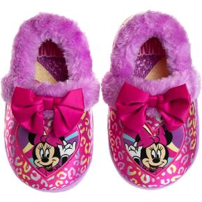 Josmo Kids Unisex-Child Girls Minnie Mouse Slippers Indoor House Shoes Warm Plush Slip-ons