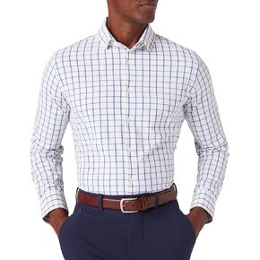 Mizzen+Main Leeward Wrinkle-Resistant, Long-Sleeve Performance Men's Dress Shirt with 4-Way Stretch, Classic Fit