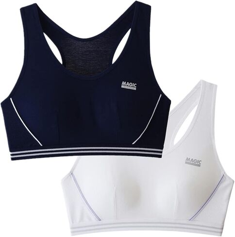 حمالة صدر رياضية للفتيات المراهقات بدون خياطة مصنوعة من القطن بظهر متسابق للجري in Kuwait