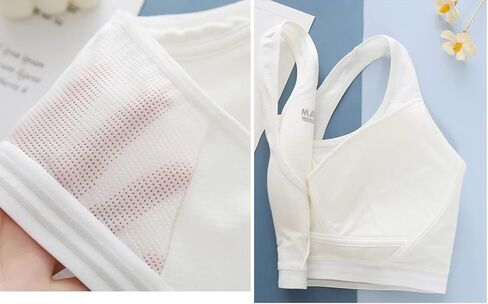 حمالة صدر رياضية للفتيات المراهقات بدون خياطة مصنوعة من القطن بظهر متسابق للجري in Kuwait