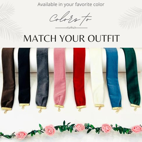 STACKABLE CREATIONS Wide Velvet Thick Black Choker Necklace for Women Girls, 90s Ribbon Neck Collar in Kuwait