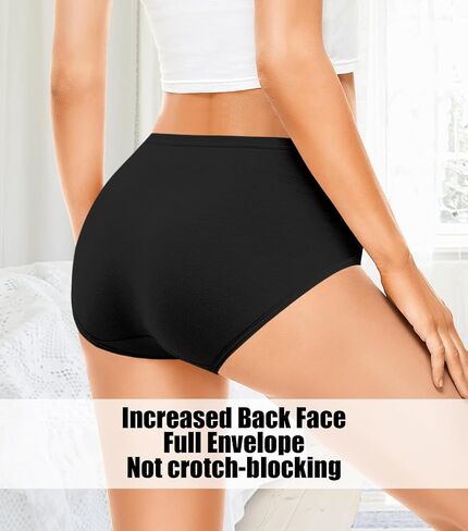 ASIMOON Cotton Underwear for Women Sexy Hipster Panties Ladies Full Coverage Low Rise Bikini Briefs 6 Pack in Saudi Arabia