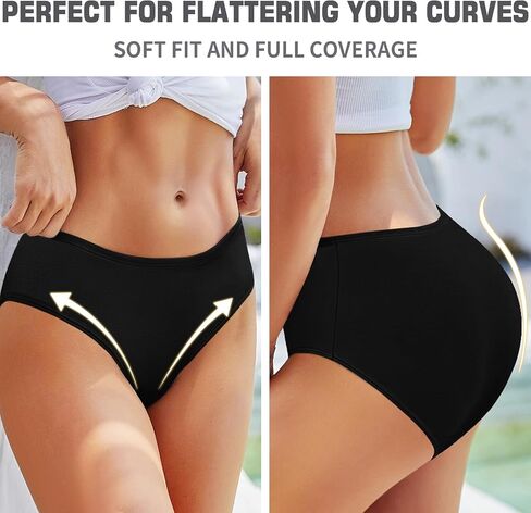 ASIMOON Cotton Underwear for Women Sexy Hipster Panties Ladies Full Coverage Low Rise Bikini Briefs 6 Pack in Saudi Arabia
