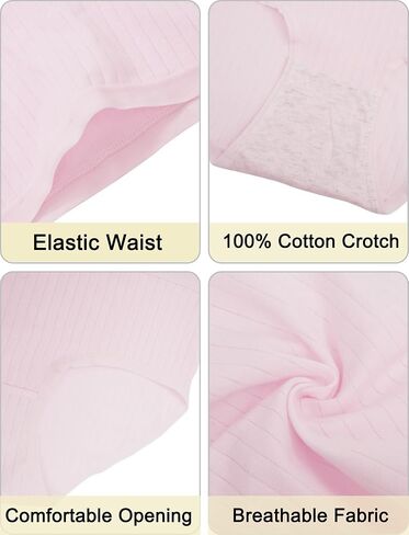 Happy Cherry Girls Underwear Organic Cotton Cute Little Girls Panties Breathable Comfort Kids Hipster Briefs 10 Packs in Saudi Arabia