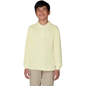 French Toast Boys' Big Long Sleeve Pique Polo Shirt in Kuwait