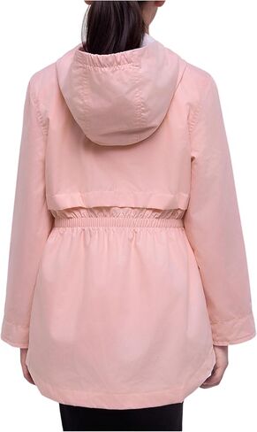 Rokka&Rolla Girls' Hooded Rain Jacket Lightweight Windbreaker Dress Trench Coat in Kuwait