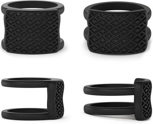 2PCS Ring Protectors for Working Out - Wedding Band and Engagement Ring Cover for Gym - Silicone Ring Guard - Rubber Ring Protector by RINFIT - Set of two: 4mm and 9mm in Kuwait