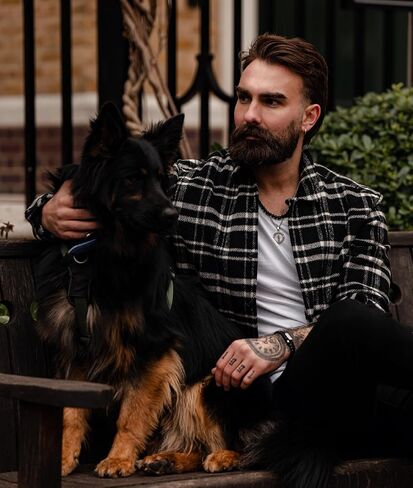 Forge & Foundry Men's Adjustable Black Braided Leather Bracelet | Drapers | Matte Black Stainless Steel Slider | Refined Hand-Crafted Jewelry, Designed by Jewelers, Forged for Men in Kuwait