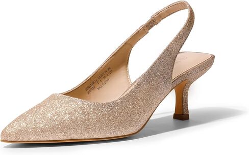 DREAM PAIRS Women’s Closed Toe Kitten Heels Pointed Toe Slingback Low Heels Dress Bridal Wedding Pumps Shoes in Kuwait