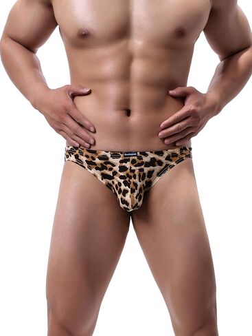 Hanhepee Men's Soft Briefs Cotton Stretch Underwear Sexy leopard Low Rise in Saudi Arabia