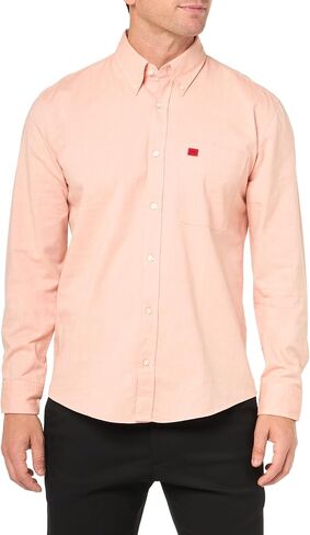 HUGO Men's Slim Fit Long Sleeve Oxford Button Down Shirt in Kuwait