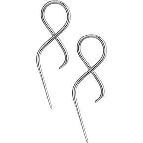 Forbidden Body Jewelry Surgical Steel Earrings Pair or Twisting Hanging Loop 10G-16G Earrings