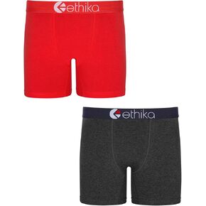 بوكسر رجالي متوسط ​​الطول من Ethika | 2-حزمة التعتيم