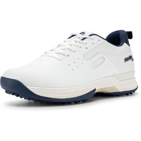 FitVille Wide & Extra Wide Mens Golf Shoes Professional Outdoor Waterproof Spiked Golf Shoes for Men, Basalt Gray