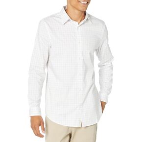 Amazon Essentials Men's Slim-Fit Long-Sleeve Stretch Dress Shirt