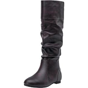 Jeossy Women's 9601 Knee High Boots Tall Slouch Boots with Inside Zipper