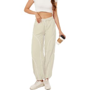 Zontroldy Cargo Pants Women Parachute Pants Y2K Baggy Casual High Waist Wide Leg Track Pants Streetwear
