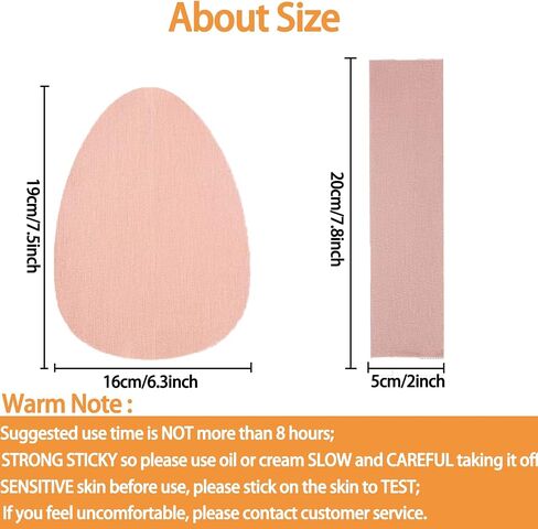 Breast Lift Tape for Large Breasts Waterproof 3 Pairs,Invisible Lift Up Bra Push Up Strong Support for Women A-G Cup in Kuwait