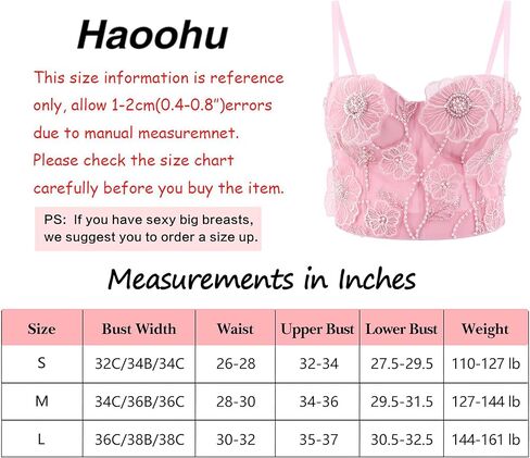 صدرية نسائية من Haoohu ذات تصميم ملون مرصع بأحجار الراين والألماس وصدرية قصيرة رافعة للأعلى وصدرية للحفلات in Kuwait