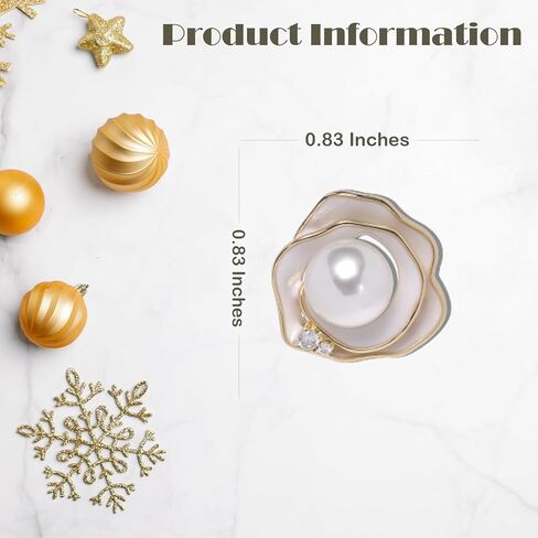 UNVAK لؤلؤة زهرة بروش للنساء مطلية بالذهب لؤلؤة زهرة دبابيس دبوس حجر الراين زهرة أزرار التلبيب دبوس مجوهرات هدية عيد الميلاد لصديقة الأم in Kuwait