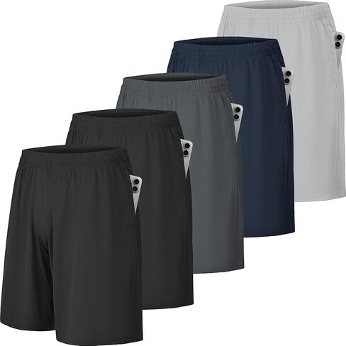 CE' CERDR Mens Athletic Workout Shorts with Pockets and Elastic Waistband Quick Dry Activewear in Kuwait