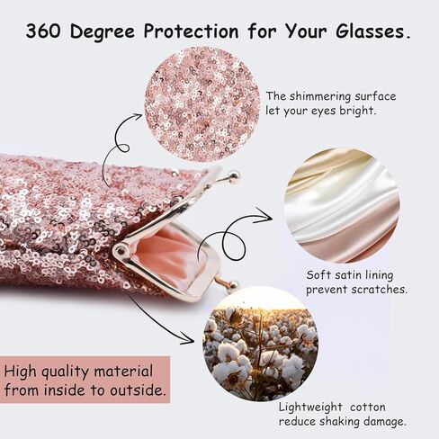 sioglam Kiss Lock Soft Eyeglass Case Sunglasses Holder Eyeglasses Purse Glasses Case For Women Girls Gifts in Kuwait