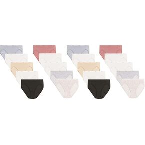 Hanes Women's Hi Panties Pack, Moisture-Wicking High-Cut Brief Underwear (Colors May Vary)