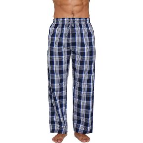 CYZ Mens 100% Cotton Pajama Pants Sleep Lounge Pajamas for Men Woven pj Pants