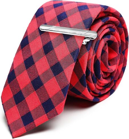Tipabo Men's Ties, 4/12 Lot Classic Cotton Handmade Skinny Ties Necktie Sets for Men+1pc Tie Clip in Saudi Arabia