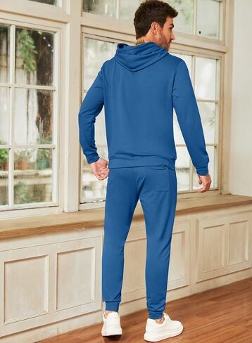 JMIERR Men's 2 Piece Outfits Hoodie Sweatshirt Tracksuit & Joggers Sweatpants Sweatsuit Set in Kuwait