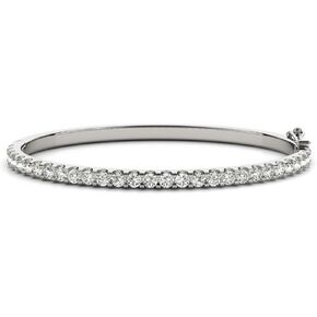 14K Yellow Gold Diamond Bangle Bracelet Premium Collection