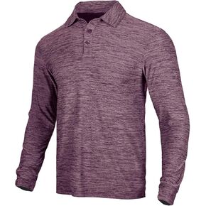 NAVISKIN Men's Polo Shirts Quick Dry Golf Shirts UPF 50 Long and Short Sleeve Moisture Wicking Polo Shirts