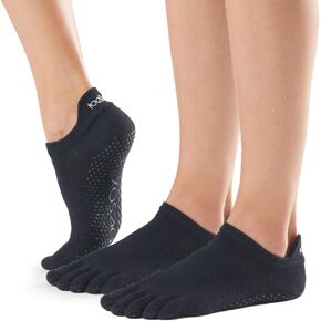 toesox Yoga Socks Low Rise Full Toe Multi Pack - Grip Non-Slip Toe Socks for Pilates Barre Yoga