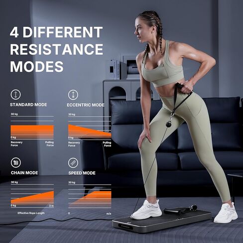 P1 Lite Ultra-Thin Smart Home Gym, 133 lbs Adjustable Digital Weight, Total Body Strength Training, 4 Modes Cable Weight Machine , Smart Fitness Trainer Equipment with Free APP in Saudi Arabia