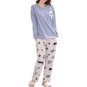 Vopmocld Young Girls Lovely Bunny Pajama Sets Cotton Long Sleeve Pjs Clothes Sleepwear Shirts