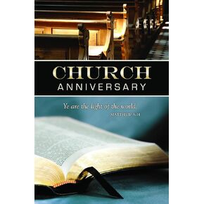Church Bulletins - Ye are The Light of The World - Church Anniversary Bulletin - Matthew 5:14 (KJV) - Bible Study Supplies for Sunday School - Patriotic Church Bulletins - Pack of 100
