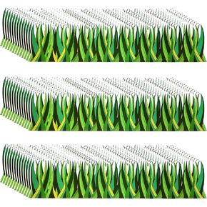 60 Pieces Green Grass Border Bulletin Board Decorations Grass Boarder Trim Borders Grass Cutout Jungle Grass Border for Classroom Chalkboard Wall Decor