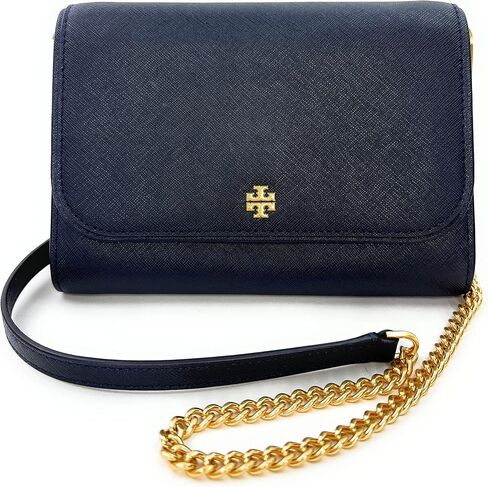 Tory Burch Emerson Chain Wallet Leather Cross Body Bag (Navy) in Saudi Arabia