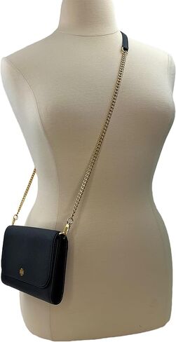 Tory Burch Emerson Chain Wallet Leather Cross Body Bag (Navy) in Saudi Arabia