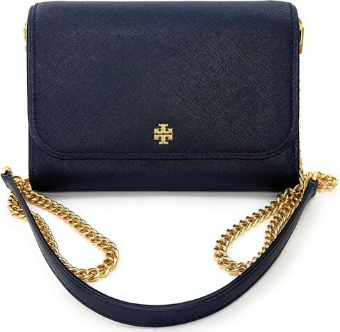 Tory Burch Emerson Chain Wallet Leather Cross Body Bag (Navy) in Saudi Arabia