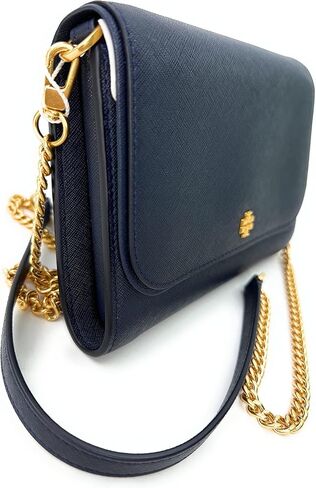 Tory Burch Emerson Chain Wallet Leather Cross Body Bag (Navy) in Saudi Arabia