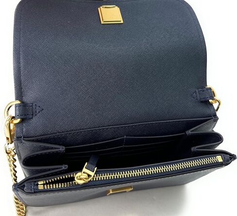 Tory Burch Emerson Chain Wallet Leather Cross Body Bag (Navy) in Saudi Arabia